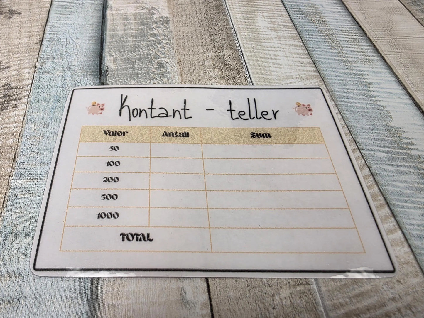 Lommebok inkl. kontant-teller